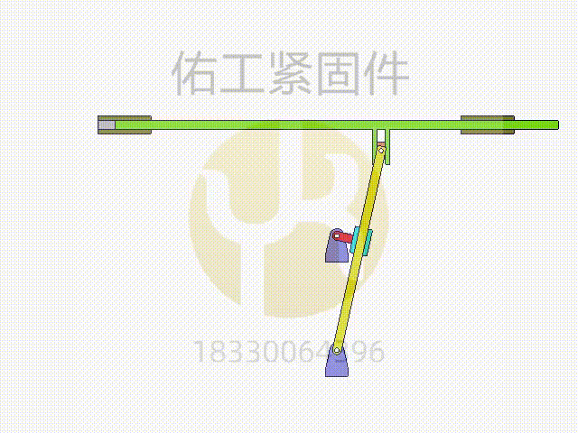 圖205 曲柄擺動導(dǎo)桿與正弦串接機(jī)構(gòu).gif